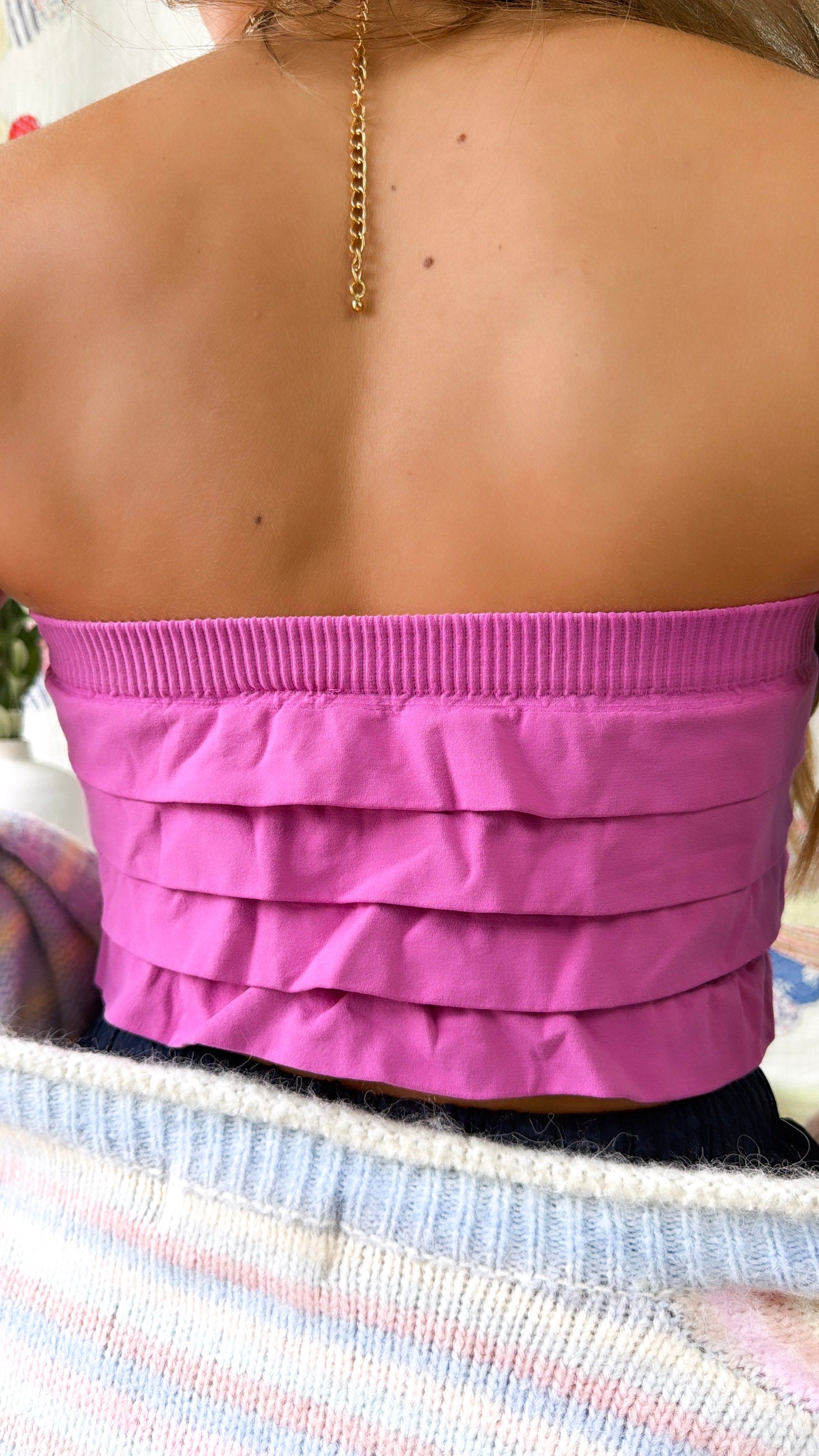 Layered Ruffled Tube Top, Crocus Pink – Everyday Chic Boutique