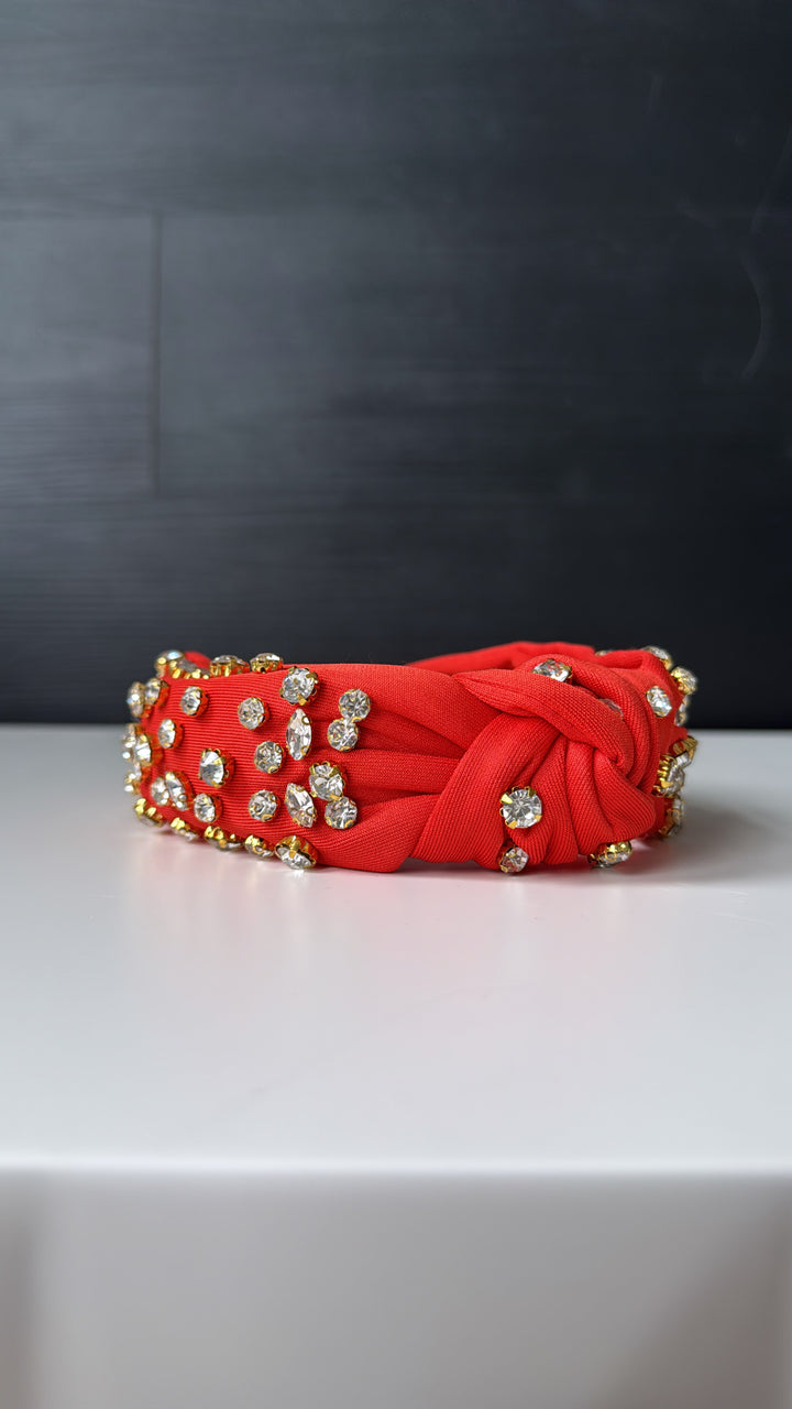 Rhinestone Headband, Orange