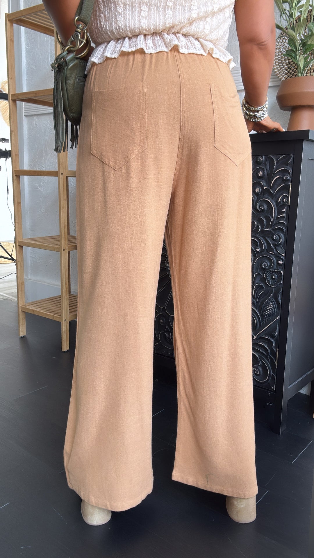 Wheatstone Wide Leg Pant, Camel
