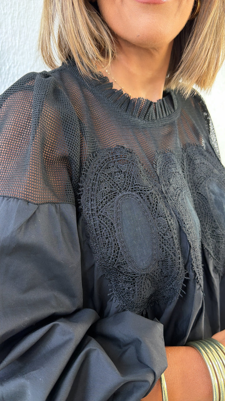 Black Orchid Blouse, Black