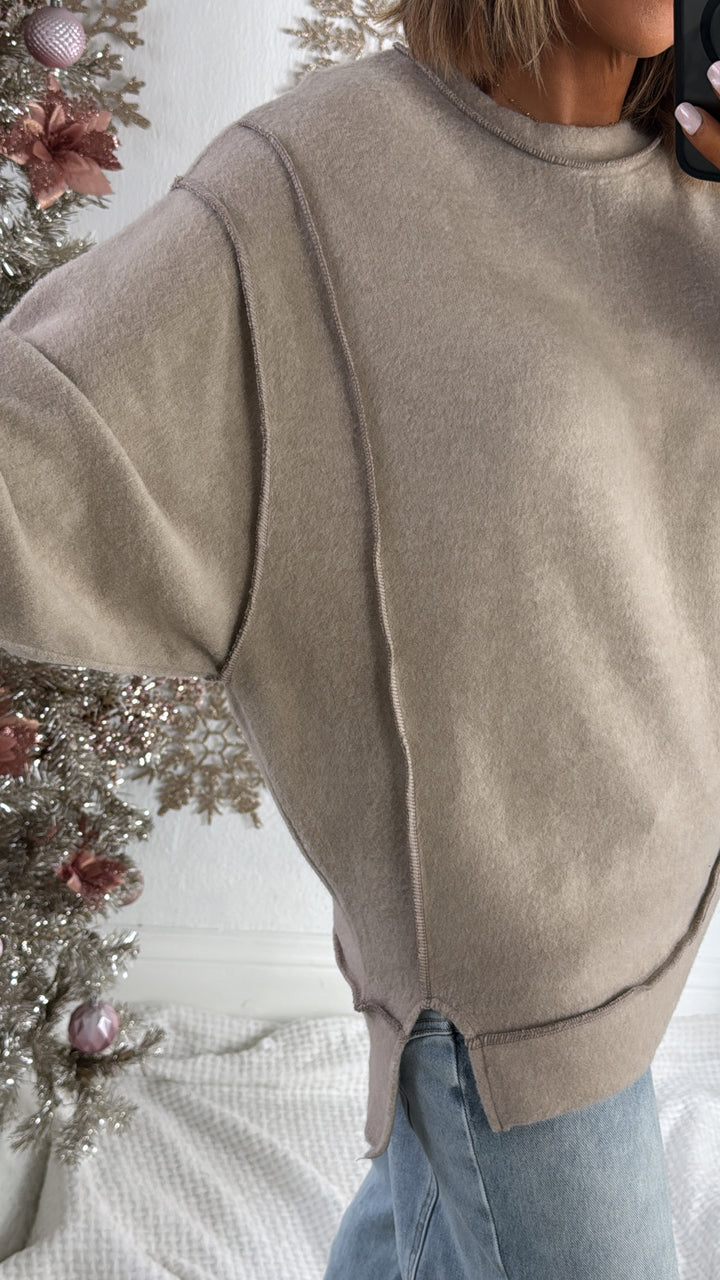 DOORBUSTER: Oversized Sweater, Ash Mocha