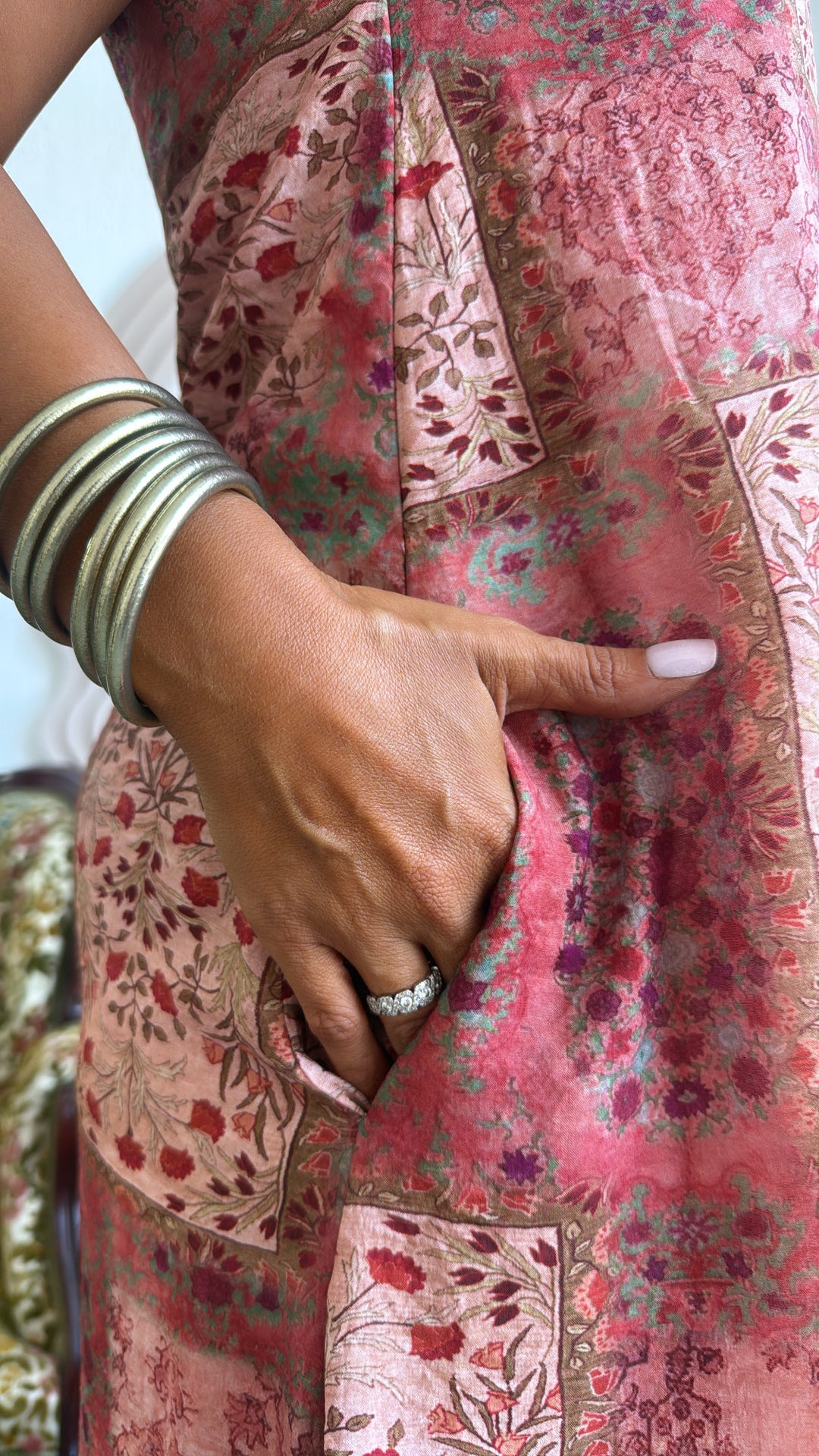 Mulberry Quilt Maxi Dress, Pink Multi