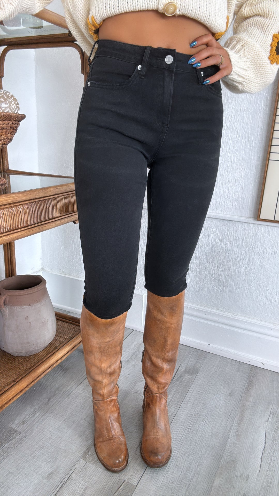 MICA: Trace Skinny Jeans, Black Wash