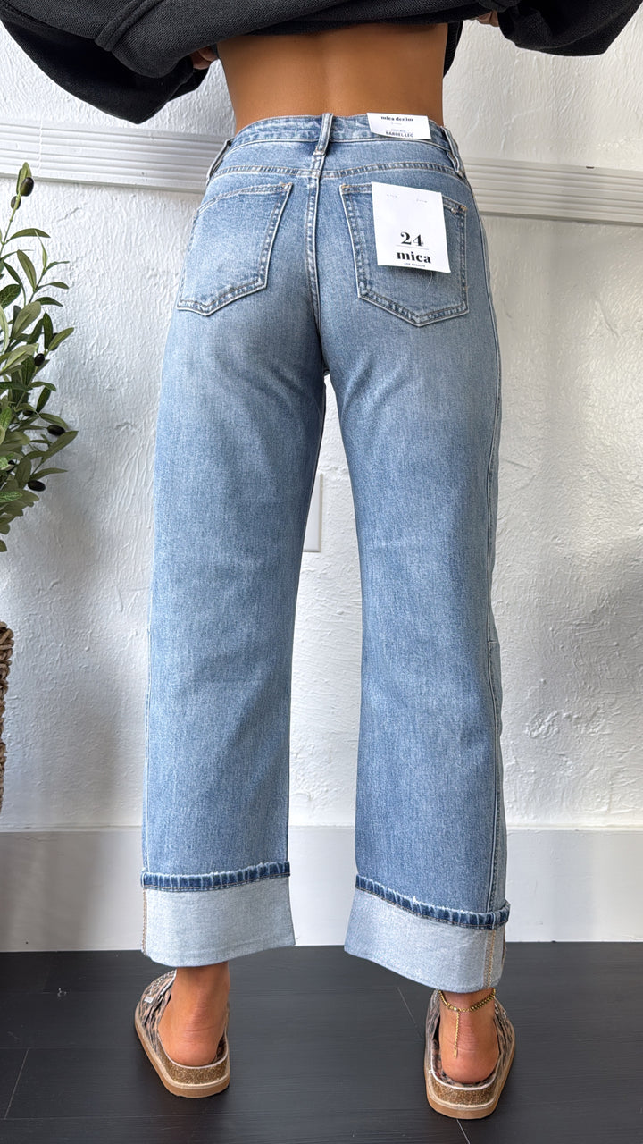 Ledger Barrel Jeans, Medium Wash
