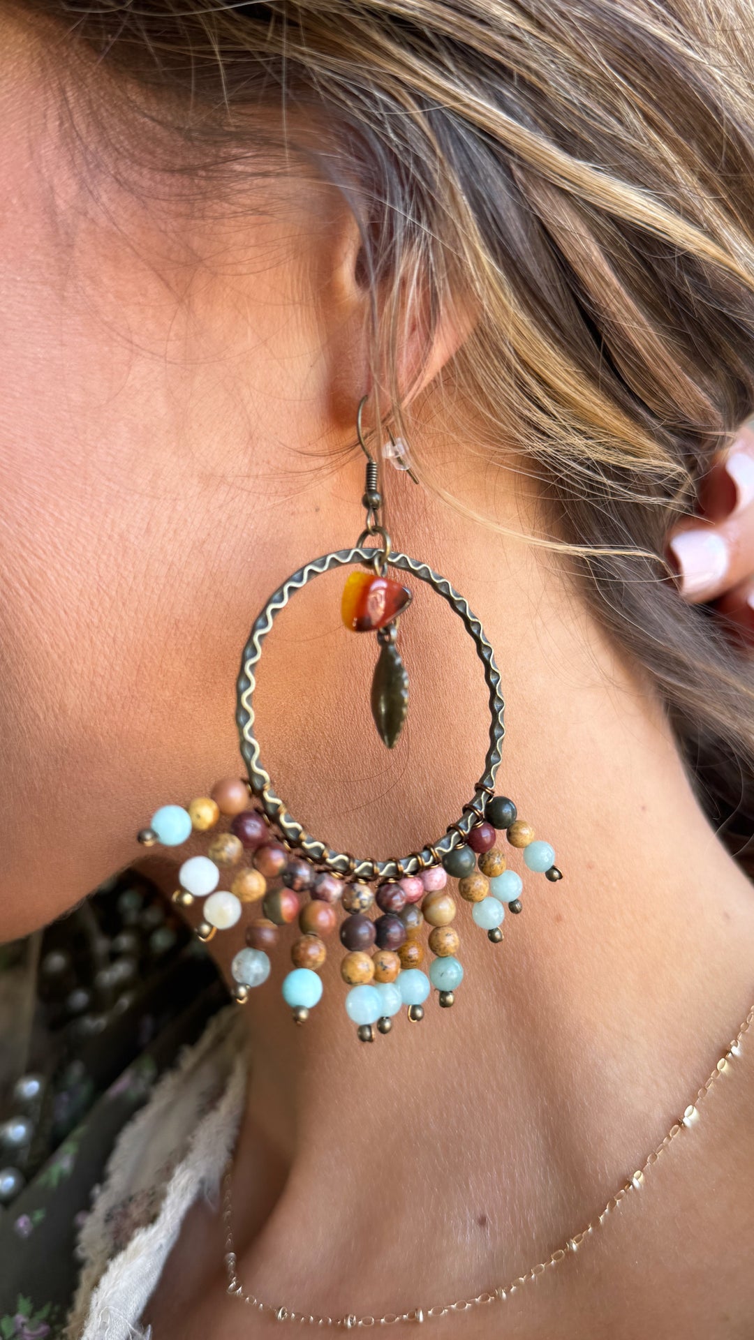 Sunroot Dangle Earring, Multi