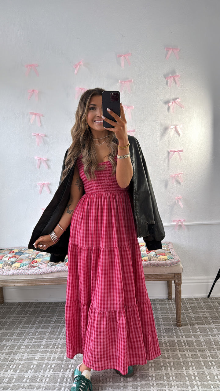 Strawberry Lemonade Maxi Dress, Fuchsia