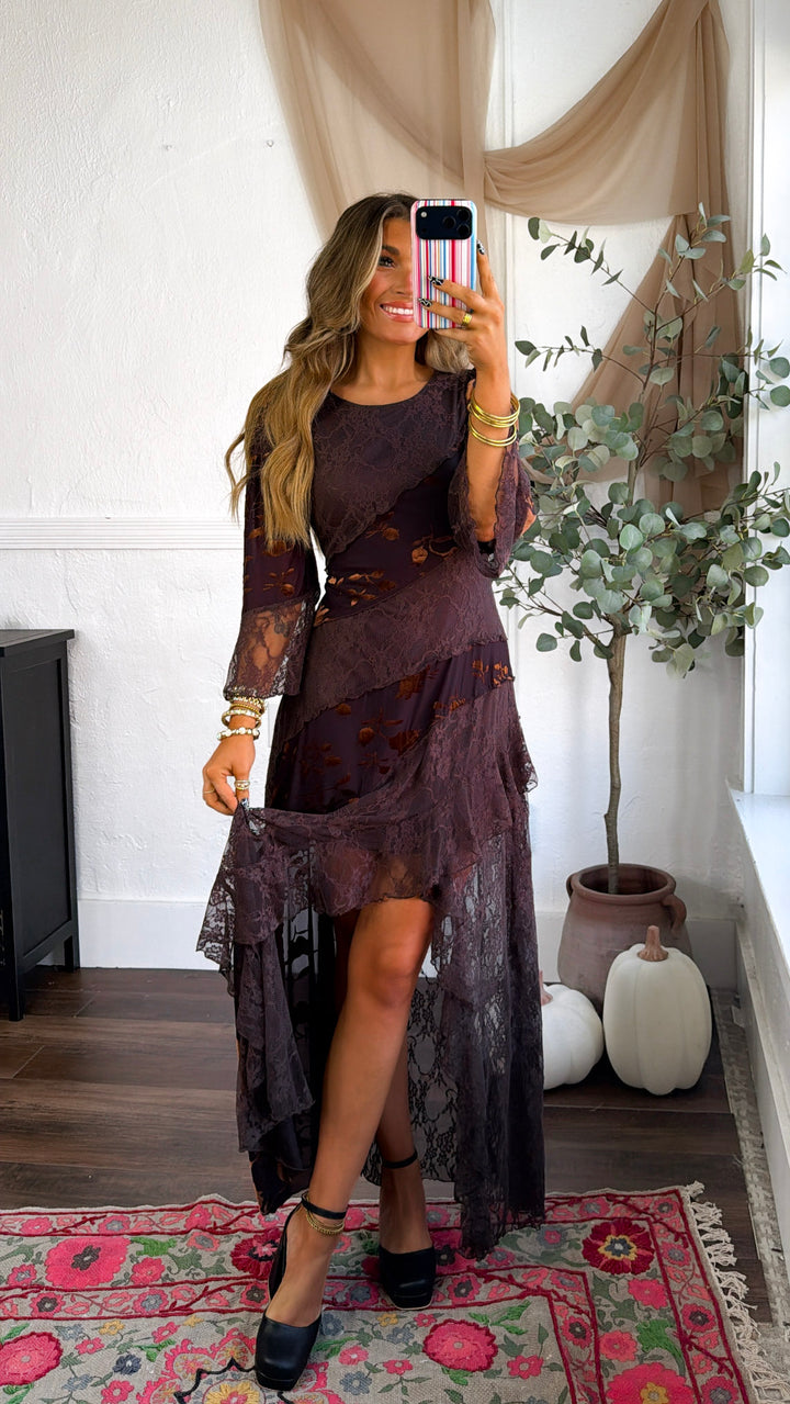 Stunning Beauty Maxi Dress, Mahogany