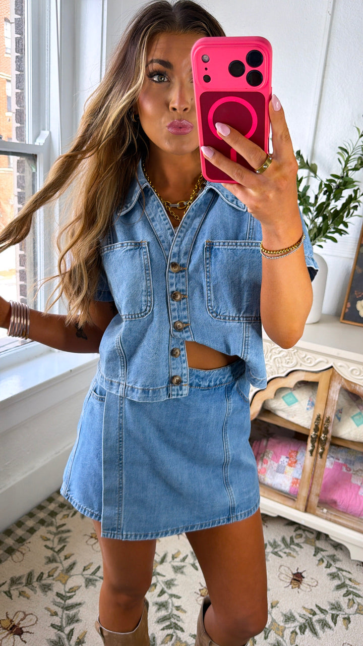 Cowgirl Blues Denim Set, Medium