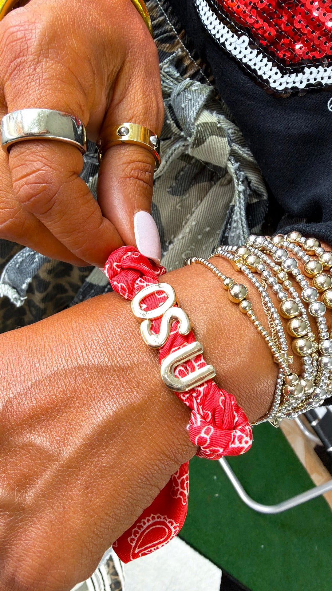 OSU Bandana Slider Bracelet