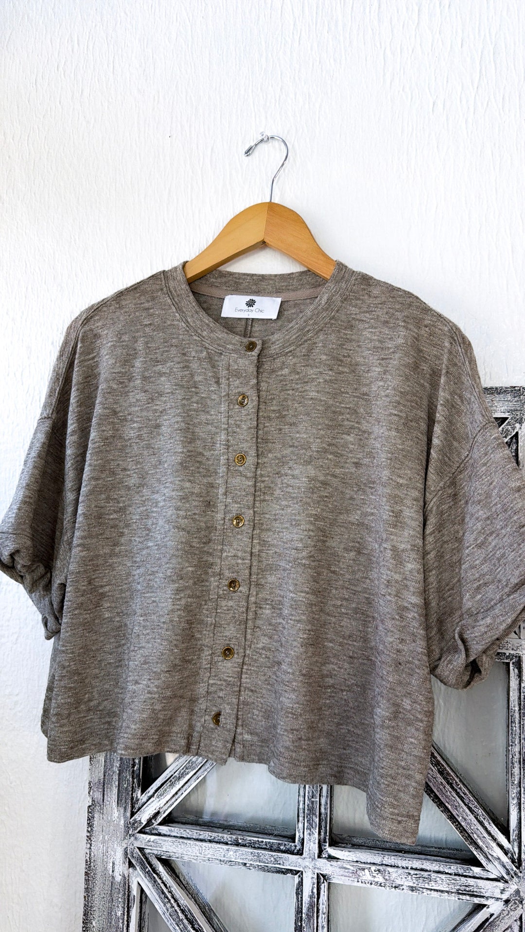 Dorothy Button Cardigan, Mocha