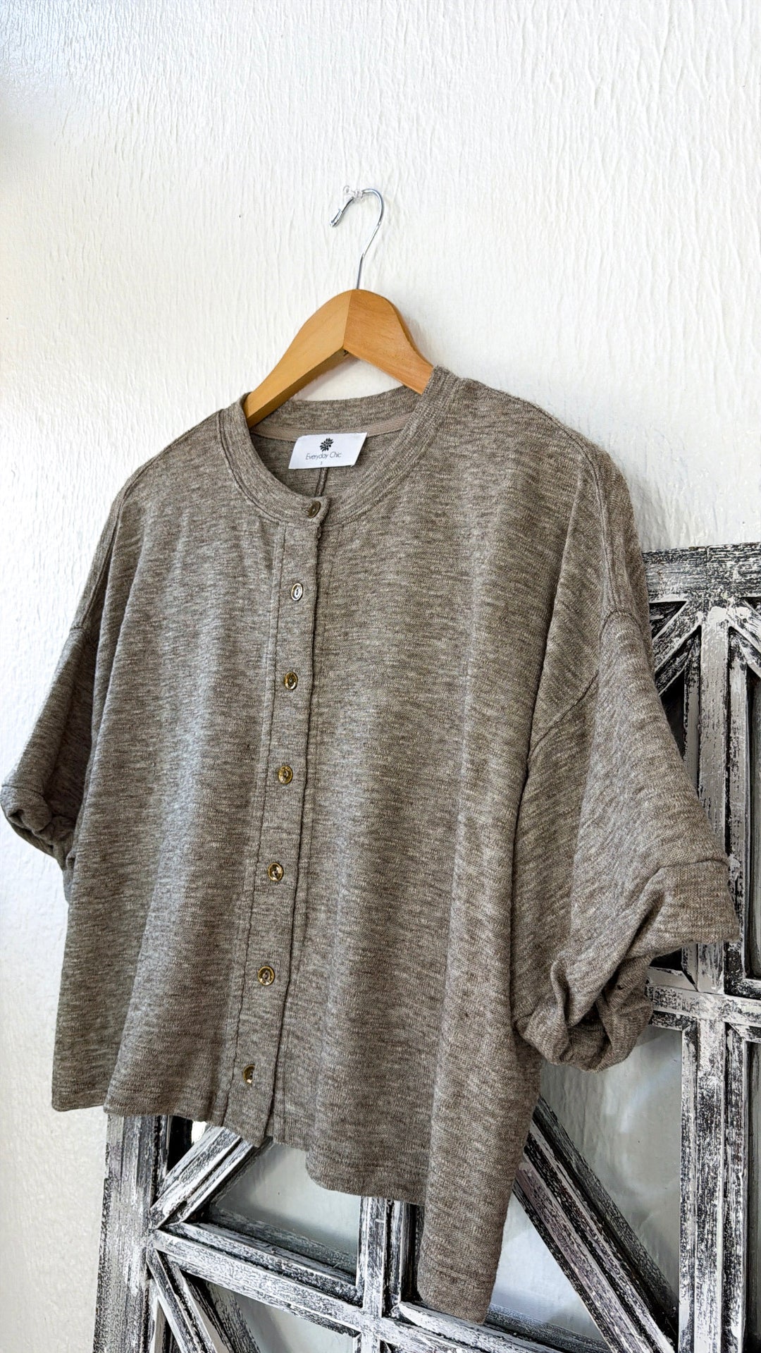 Dorothy Button Cardigan, Mocha