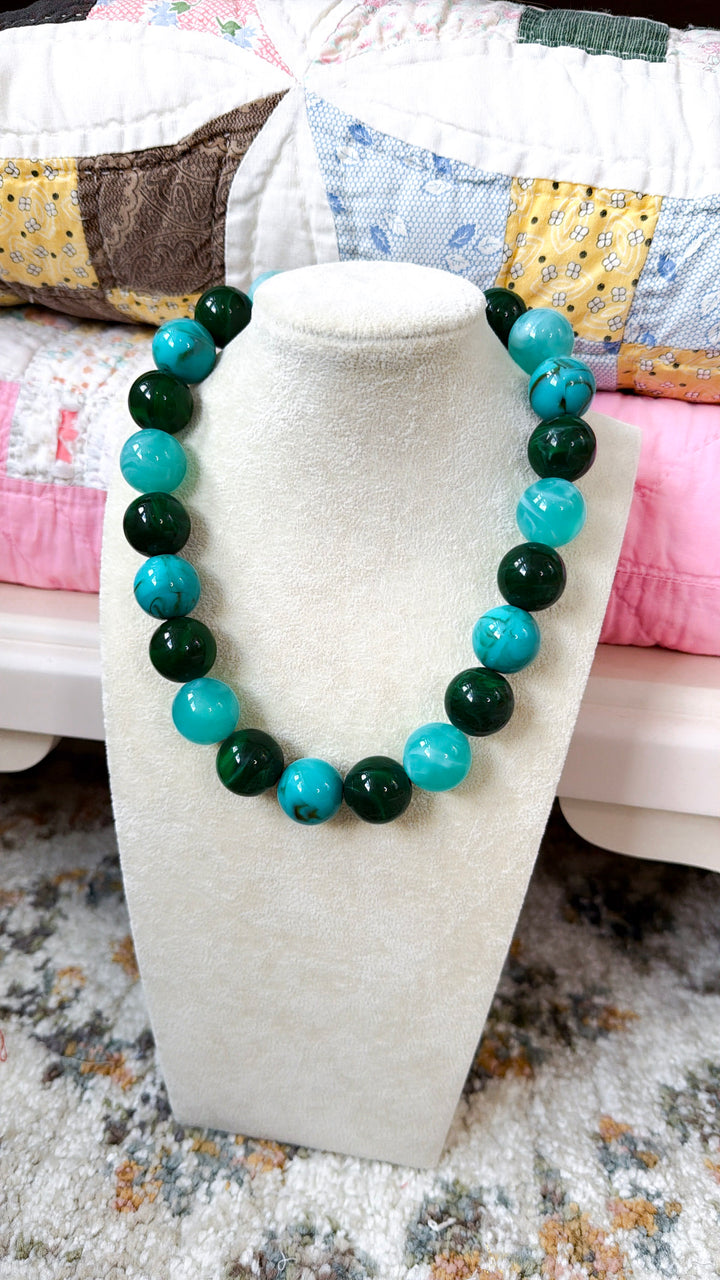Pop Of Joy Necklace, Turquoise/Grenn