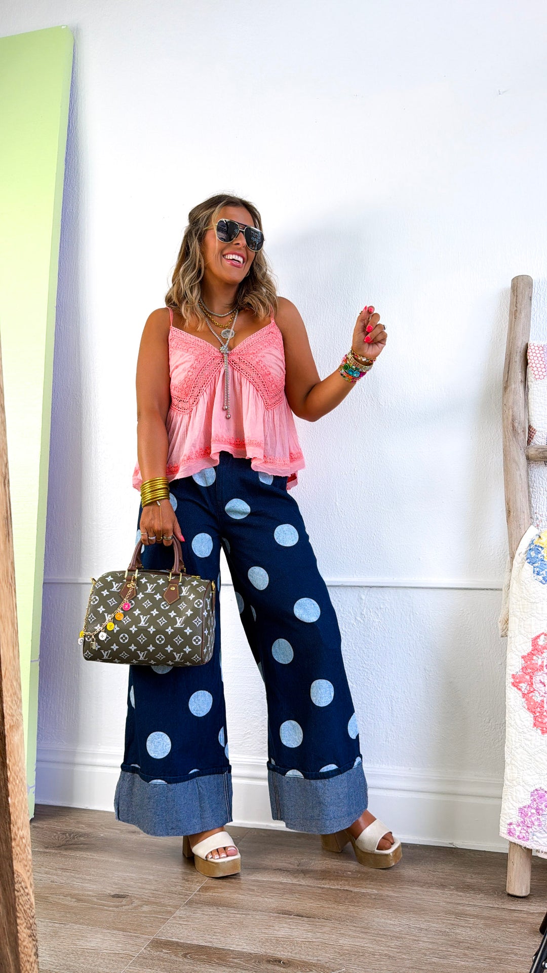 Fever Dream Wide Leg Jeans, Deep Navy