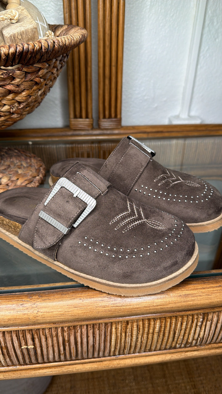 Joleen Studded Clog, Brown