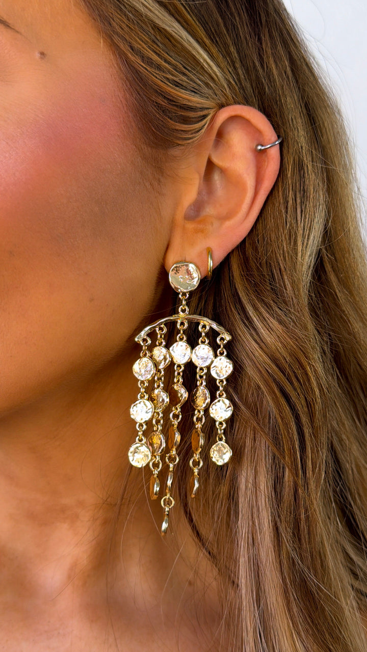 Golden Scale Drop Earring