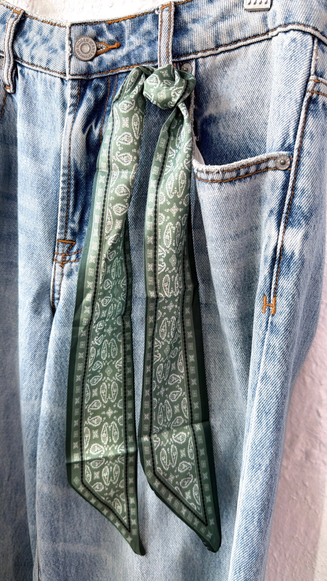 Paisley Neck Twilly, DK.Green