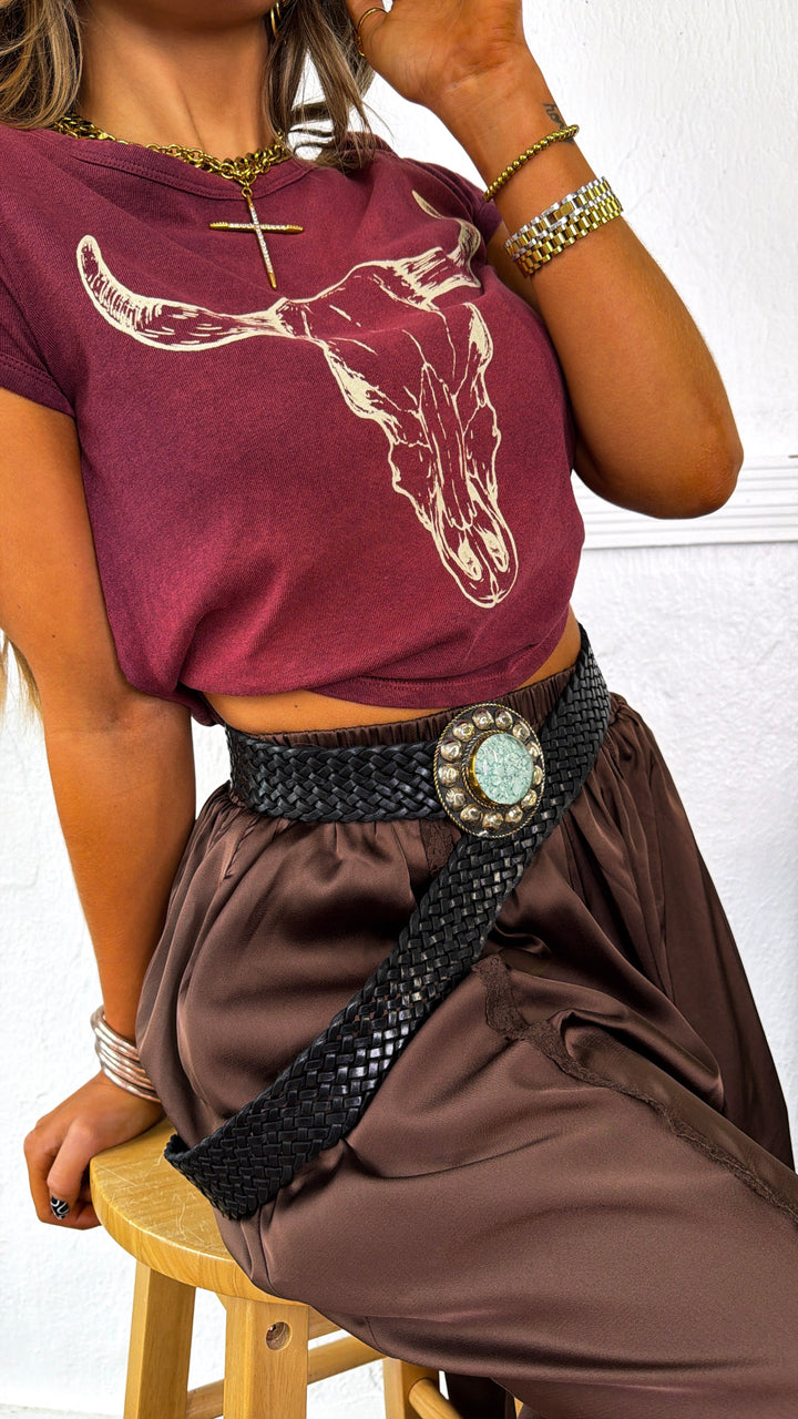 Longhorn & Field Graphic Tee, Brick