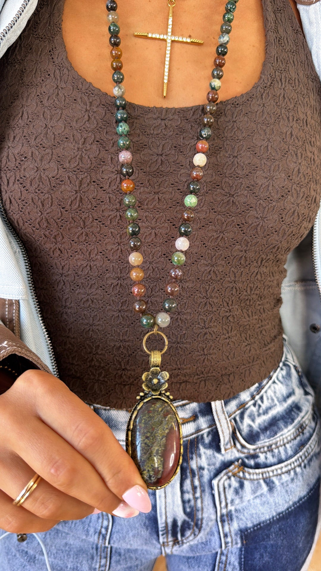 Florette Necklace, India Agate