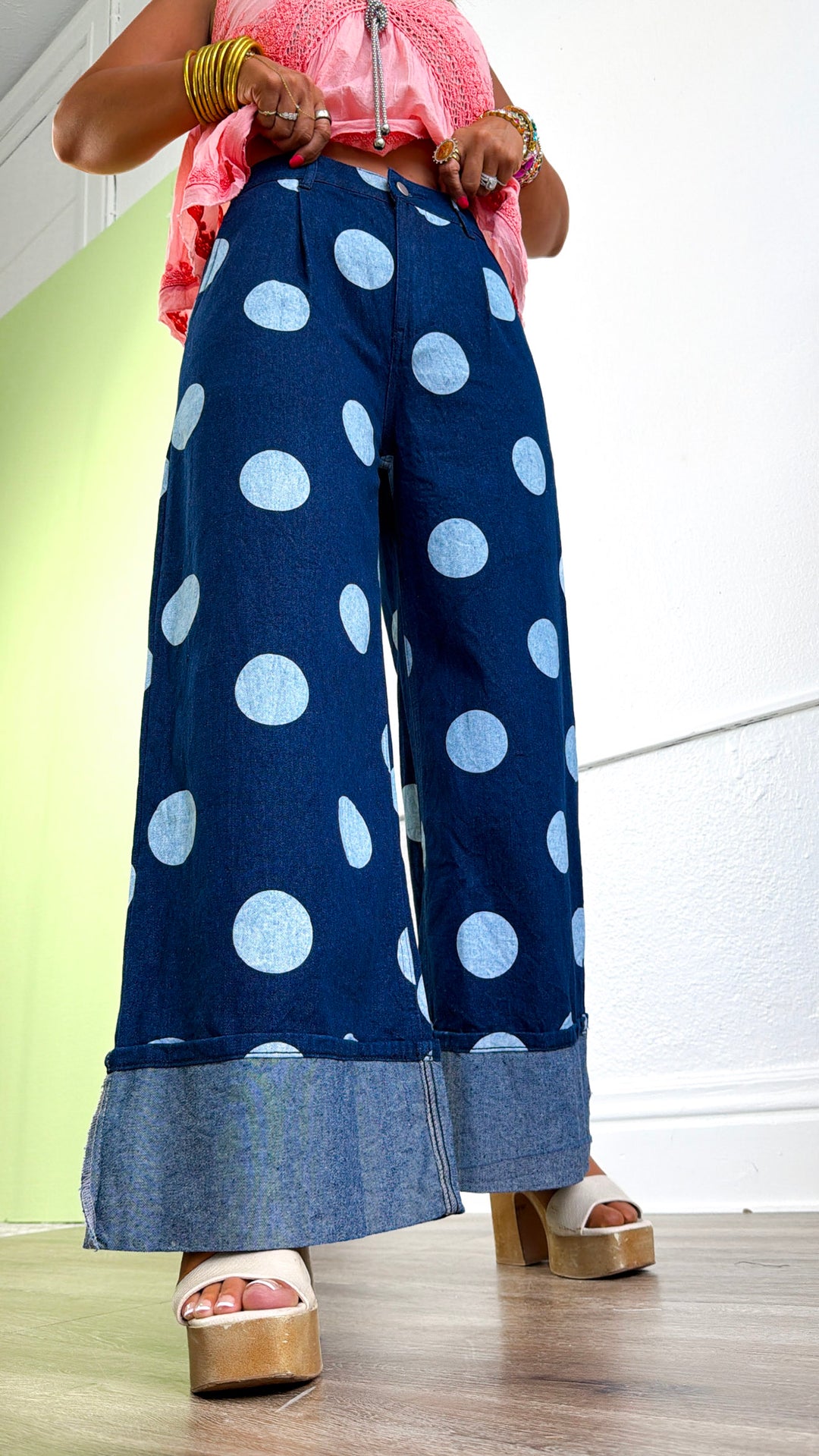 Fever Dream Wide Leg Jeans, Deep Navy