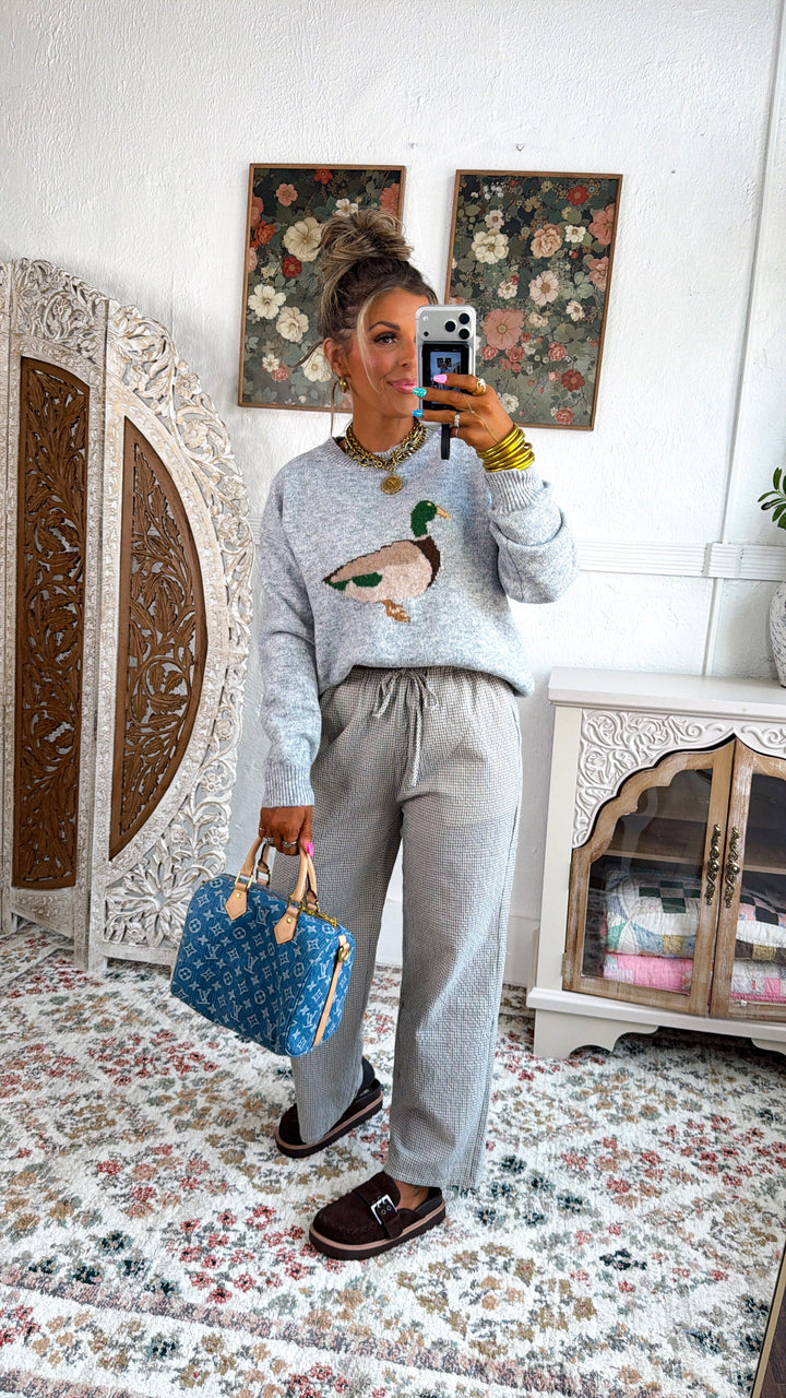 Meant To Be Plaid Pants, Cloud/Cream