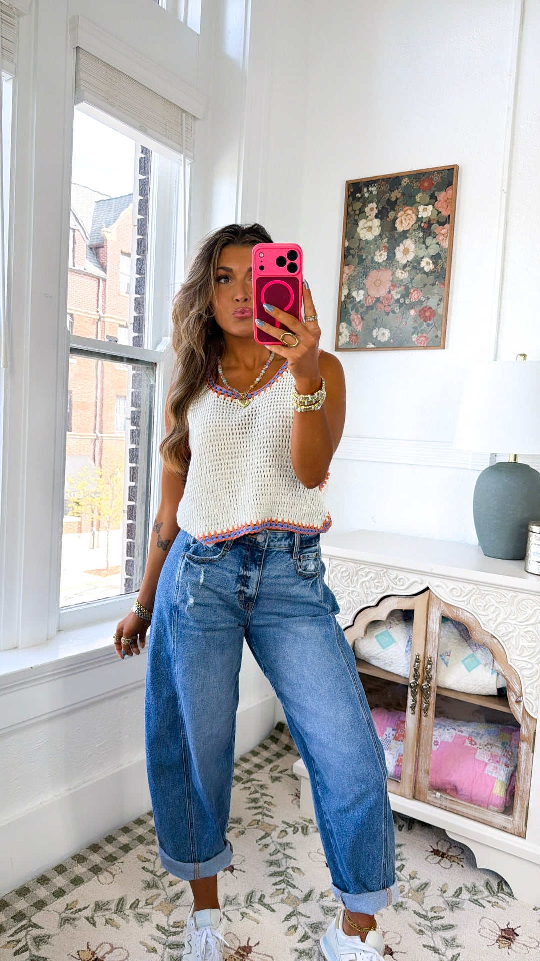 Crochet Dreams Tank Top, Ivory