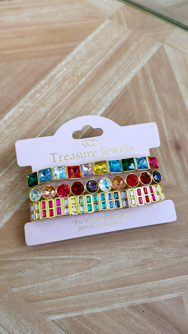 Rainbow Bracelet Stack