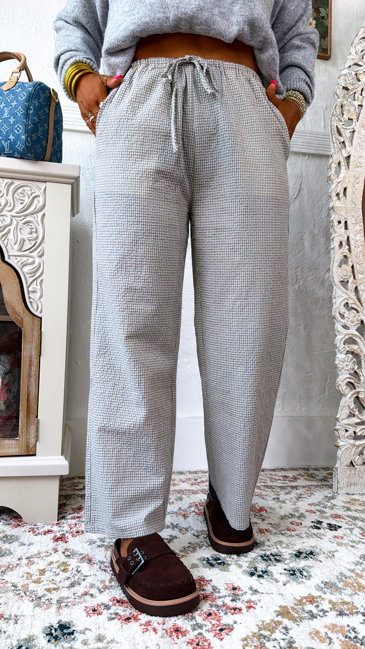 Meant To Be Plaid Pants, Cloud/Cream