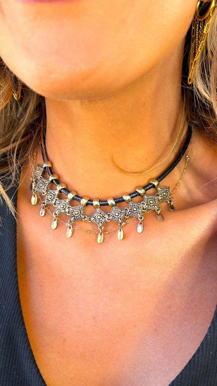 Nightshade Choker Necklace, Black