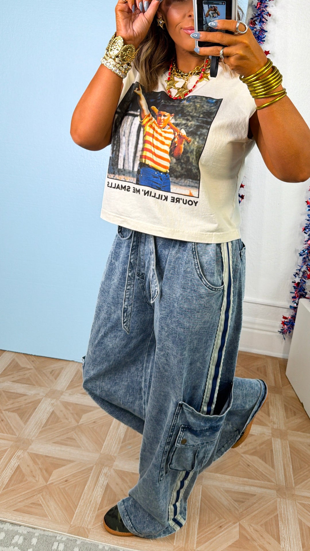 You're Killin Me Smalls Graphic Tank, Cream