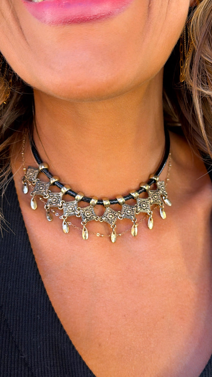 Nightshade Choker Necklace, Black