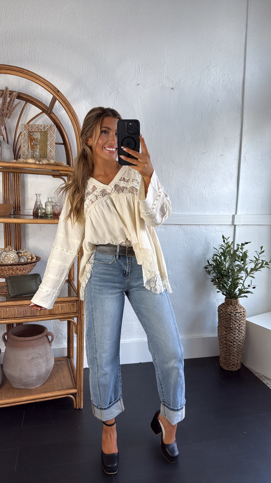 Coraline Lace Blouse, Natural