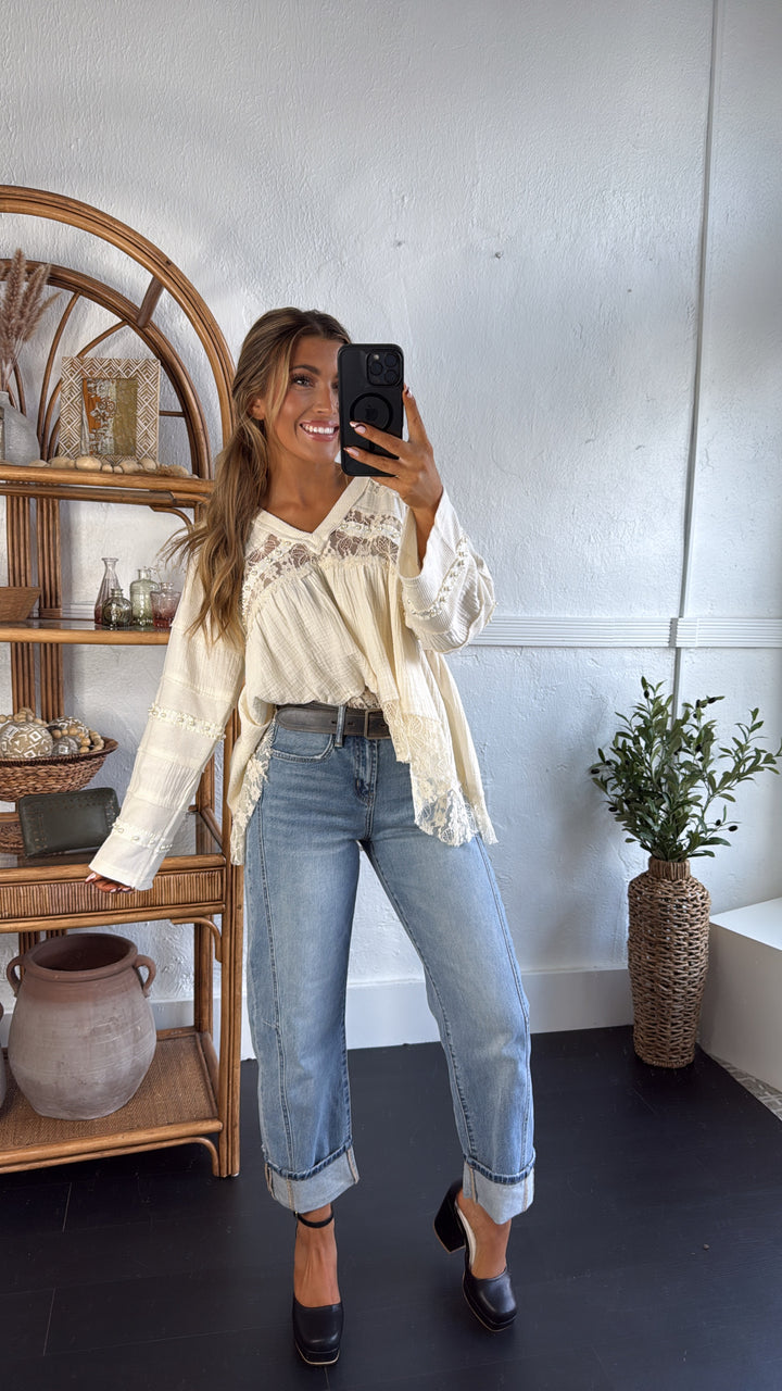 Coraline Lace Blouse, Natural