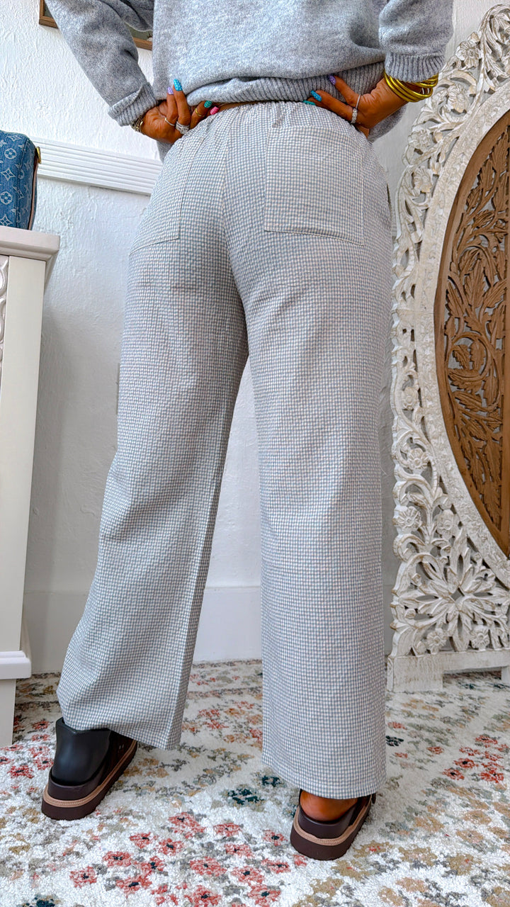 Meant To Be Plaid Pants, Cloud/Cream