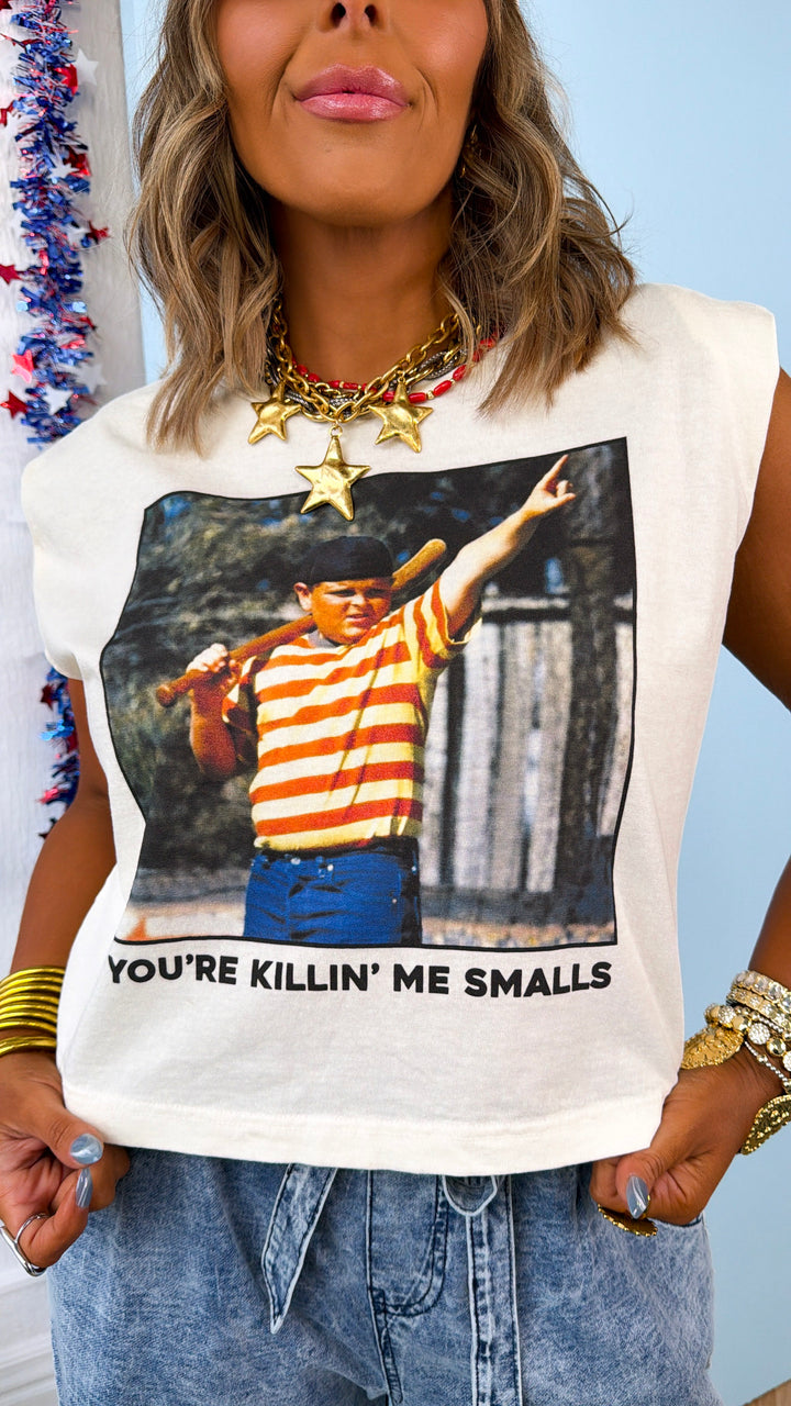 You're Killin Me Smalls Graphic Tank, Cream