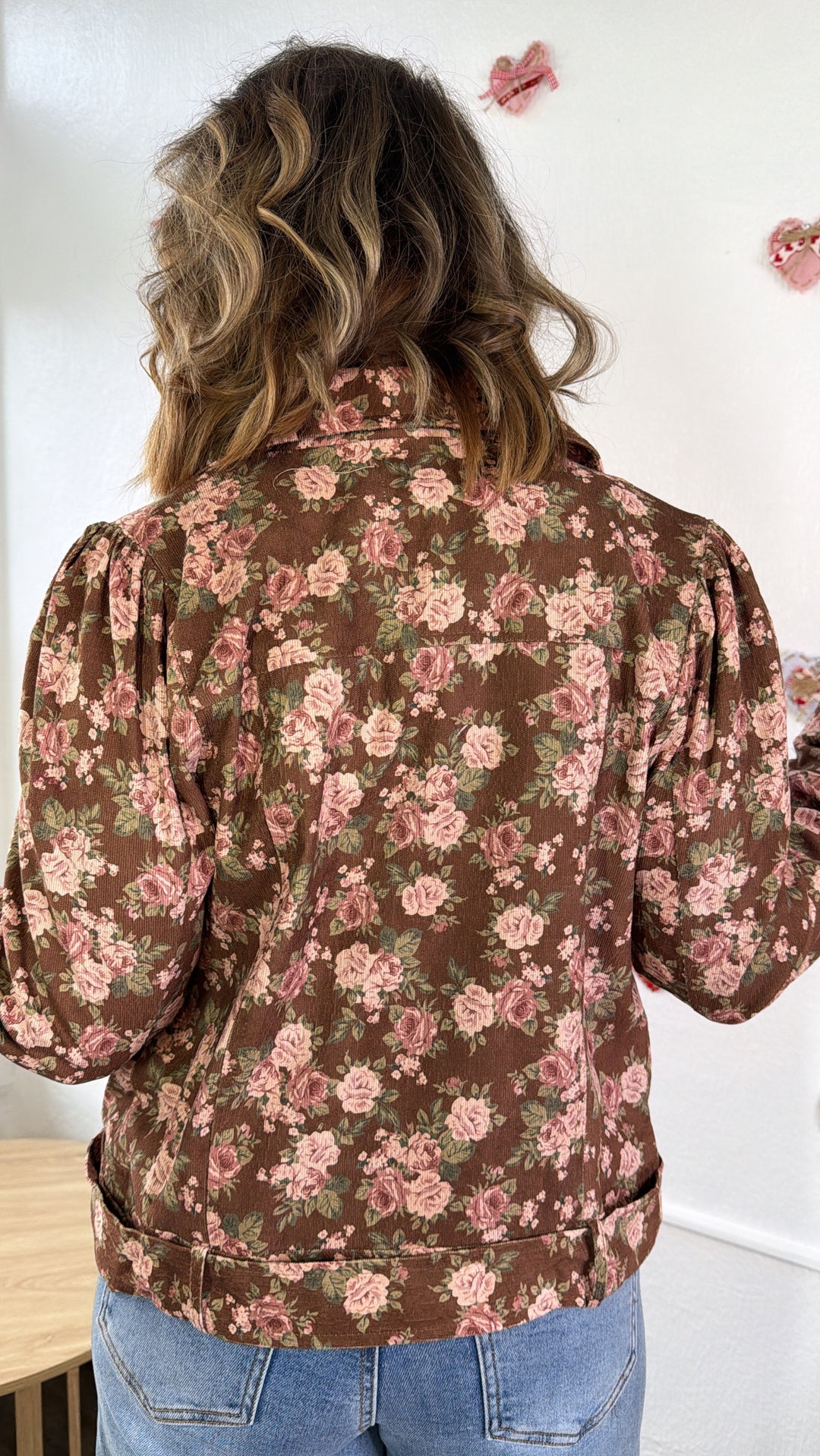 Bronze Blooms Blazer, Brown Combo