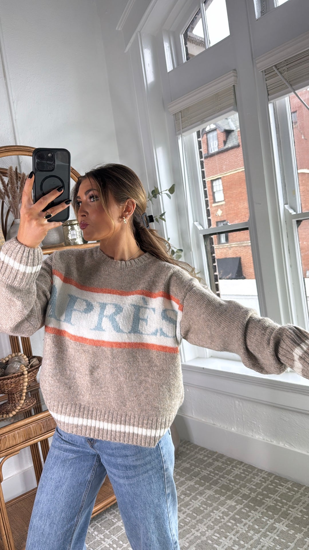 Down The Slopes Knit Sweater, Oatmeal