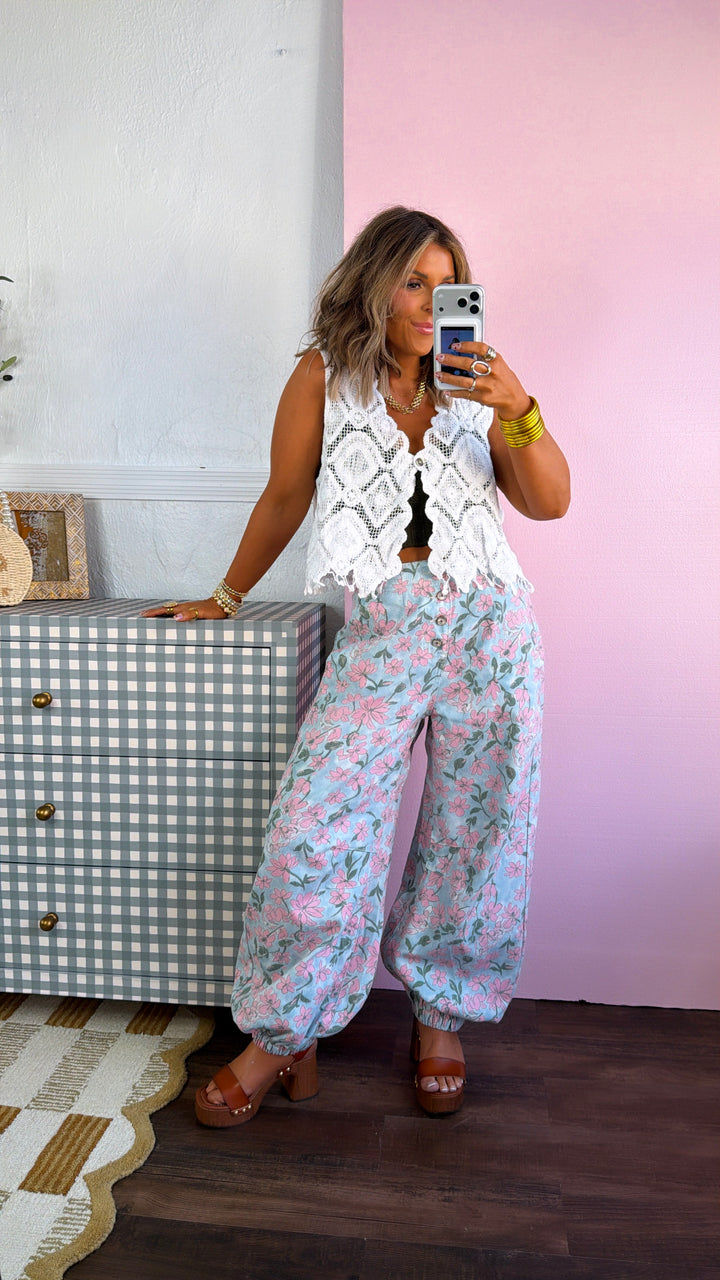 Pearl & Sky Jogger Pants, Sky Multi