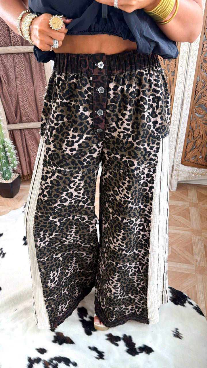 Street Style Leopard Pant, Chocolate