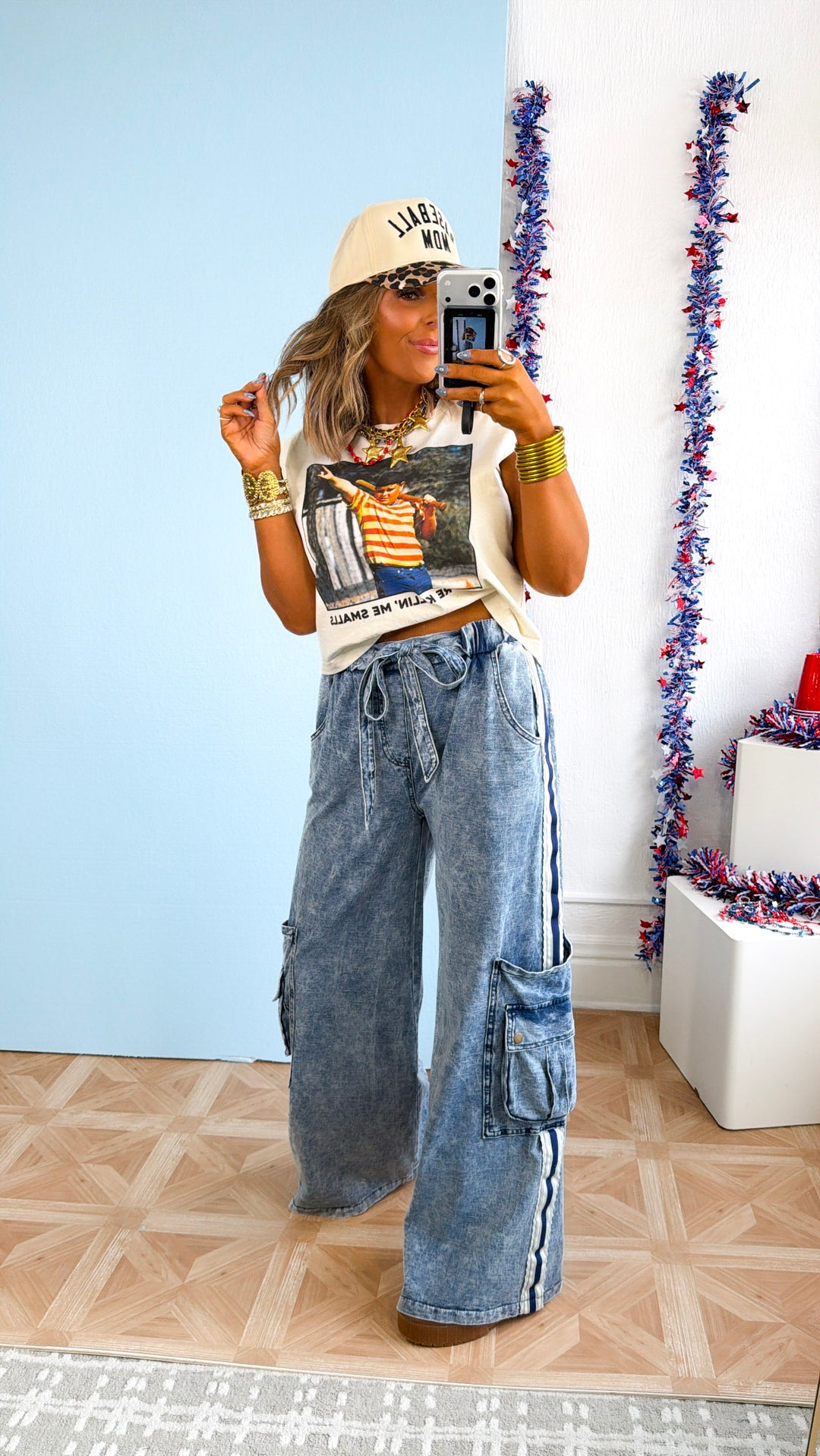 You're Killin Me Smalls Graphic Tank, Cream