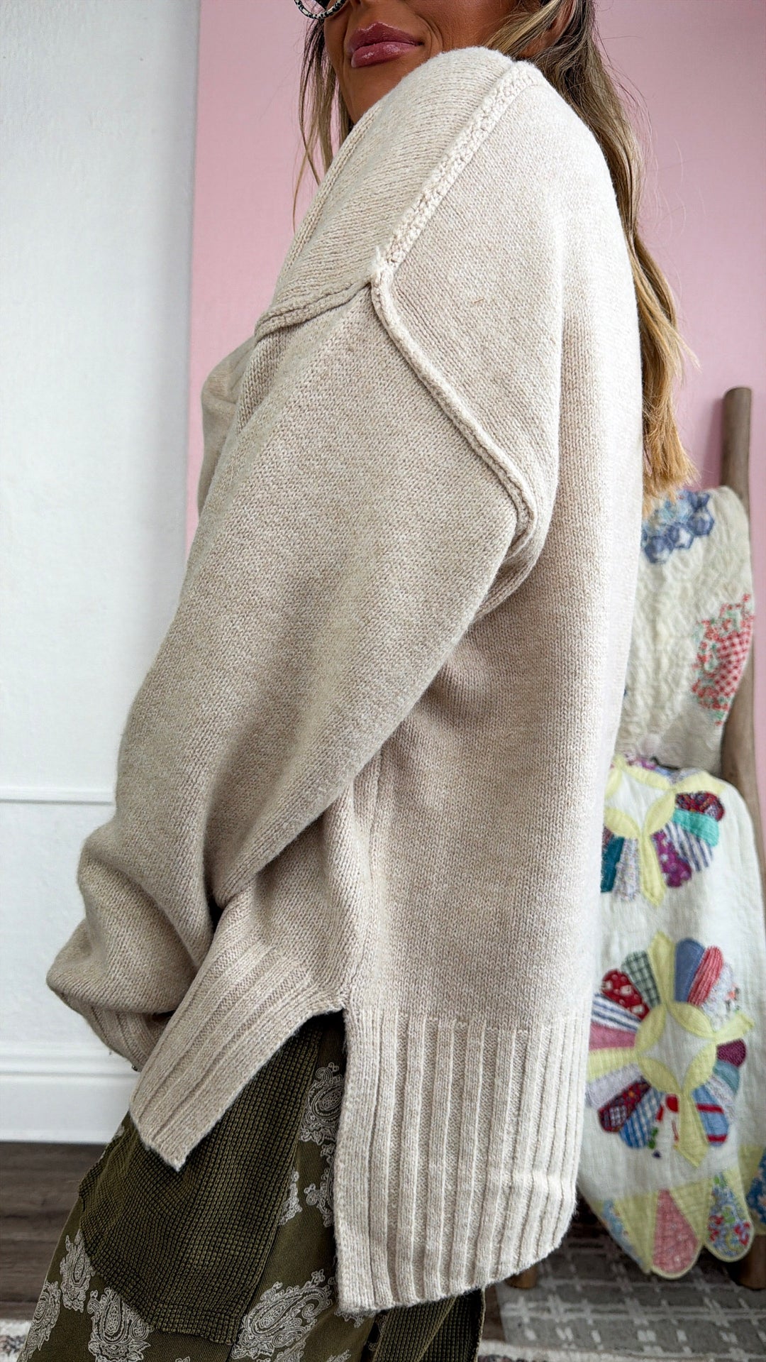 Sweater Pullover, Taupe