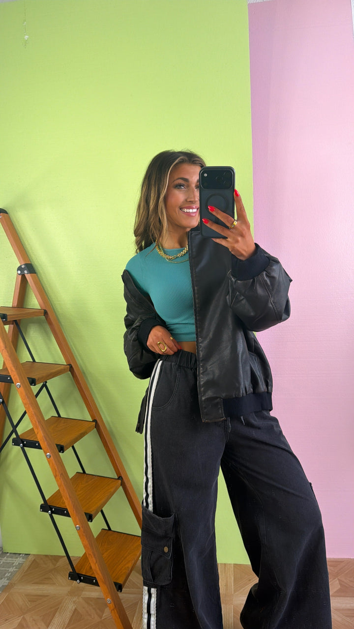 Luxe Relaxed Pant, Black