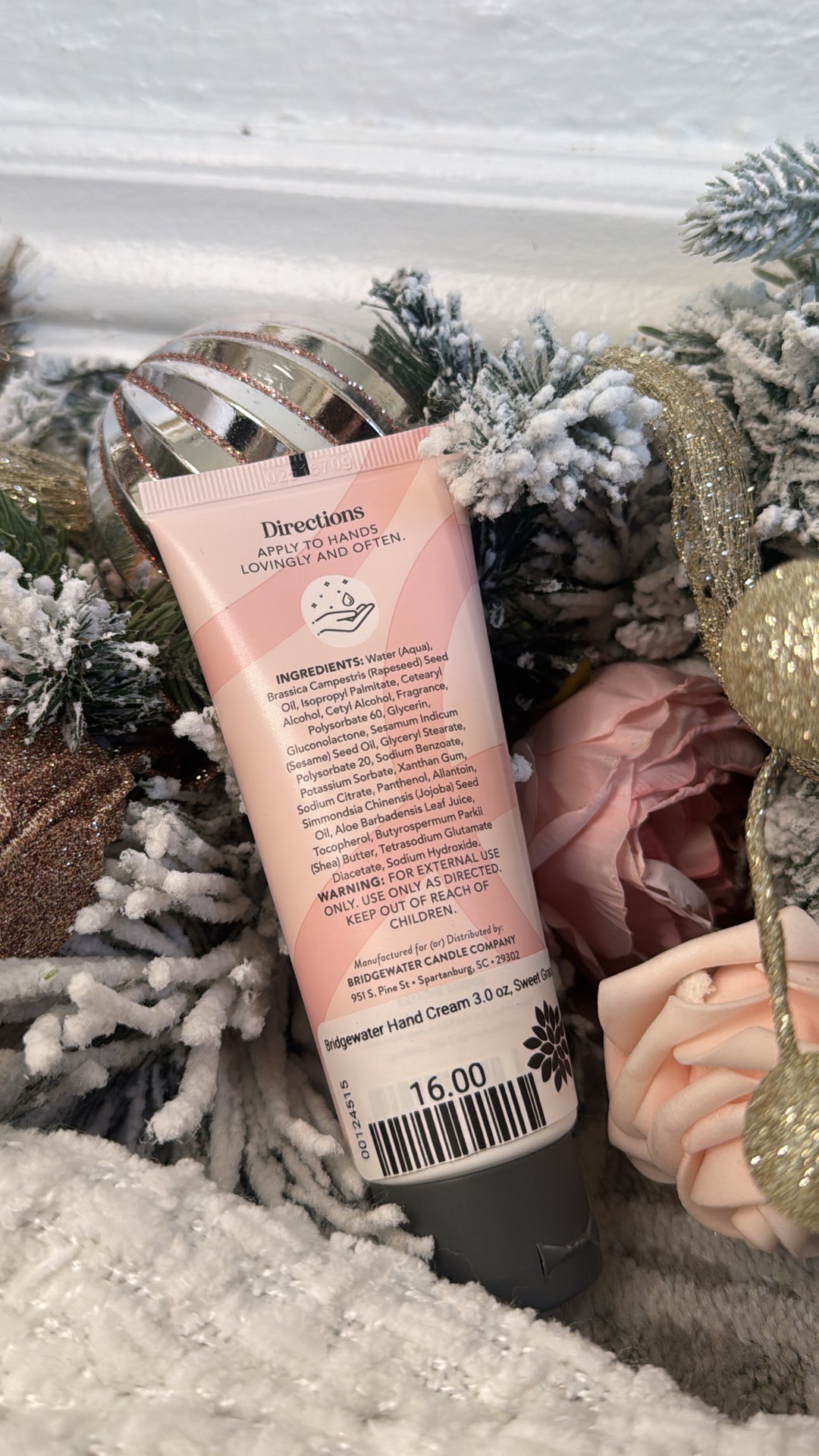 Bridgewater Hand Cream 3.0 oz, Sweet Grace