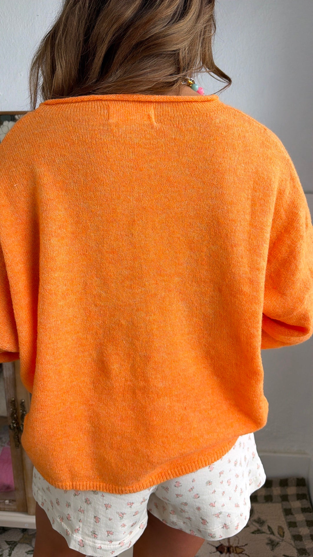 Penelope Knit Cardigan, Orange