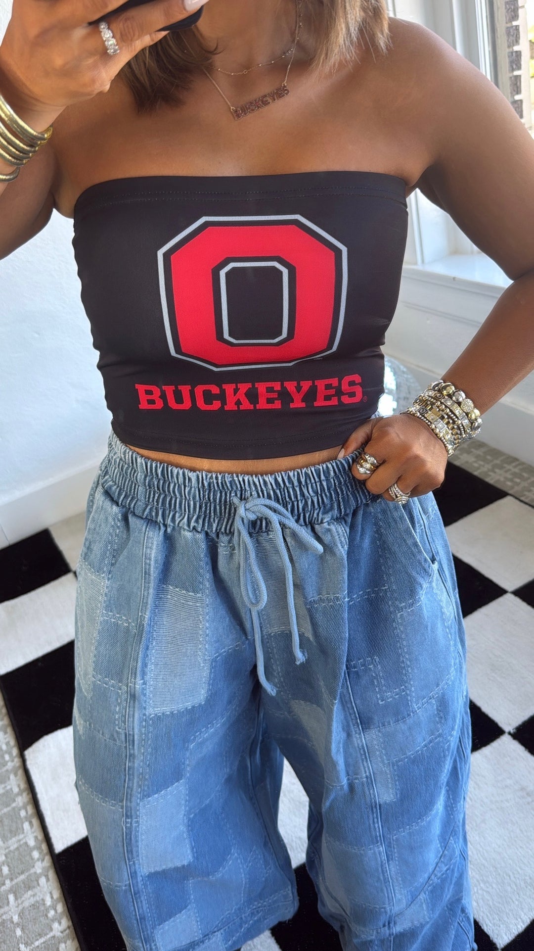 Game Day Ohio Tube Top, Black