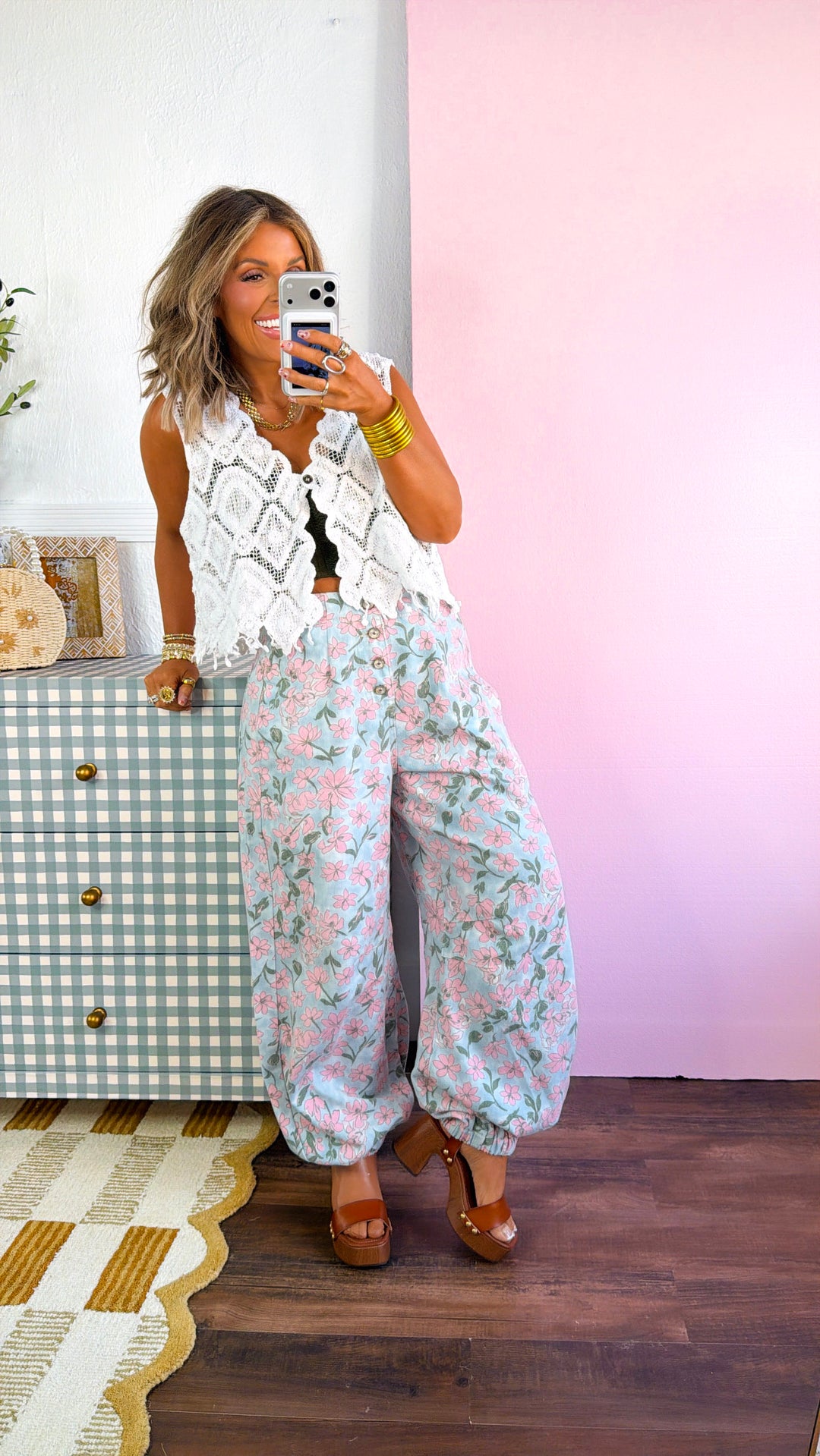 Pearl & Sky Jogger Pants, Sky Multi