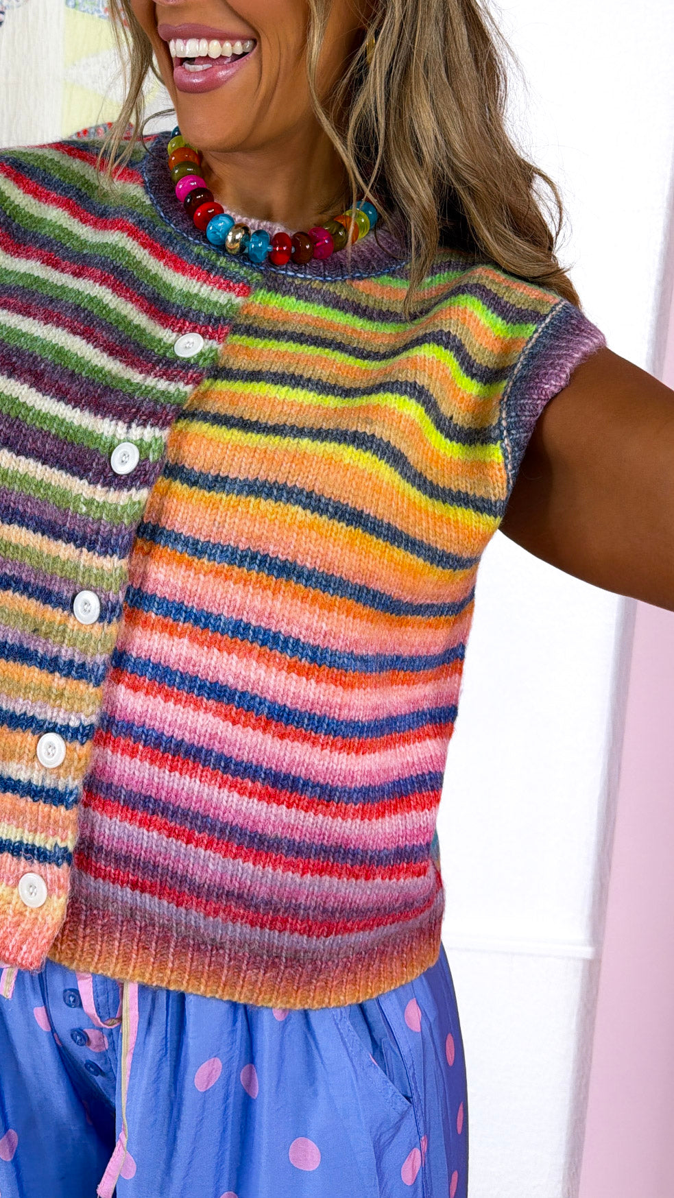 Rainbow Skies Sweater Vest, Sky/Purple