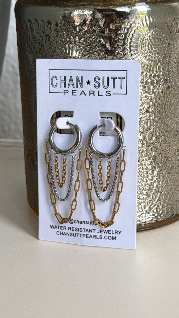 Milo Earring, Two Toned