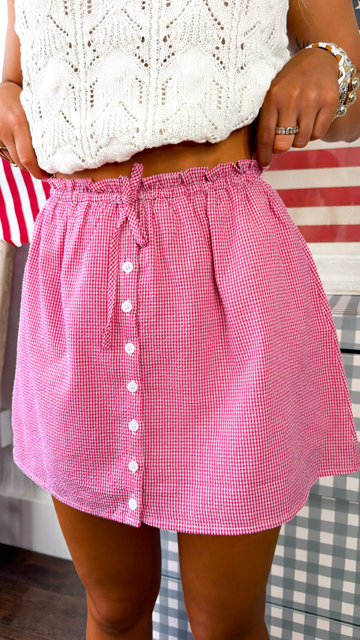 Wishing On A Star Mini Skort, Red/White