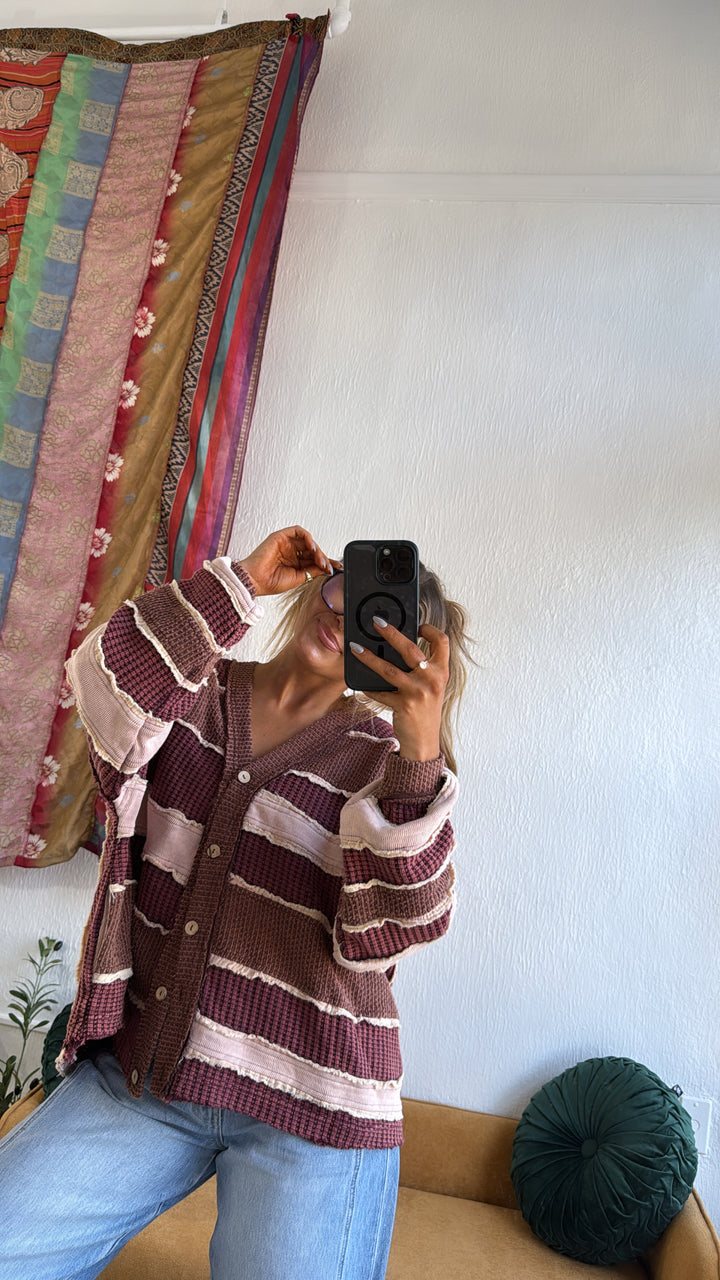 Lilou Vintage Cardigan, Wine Combo