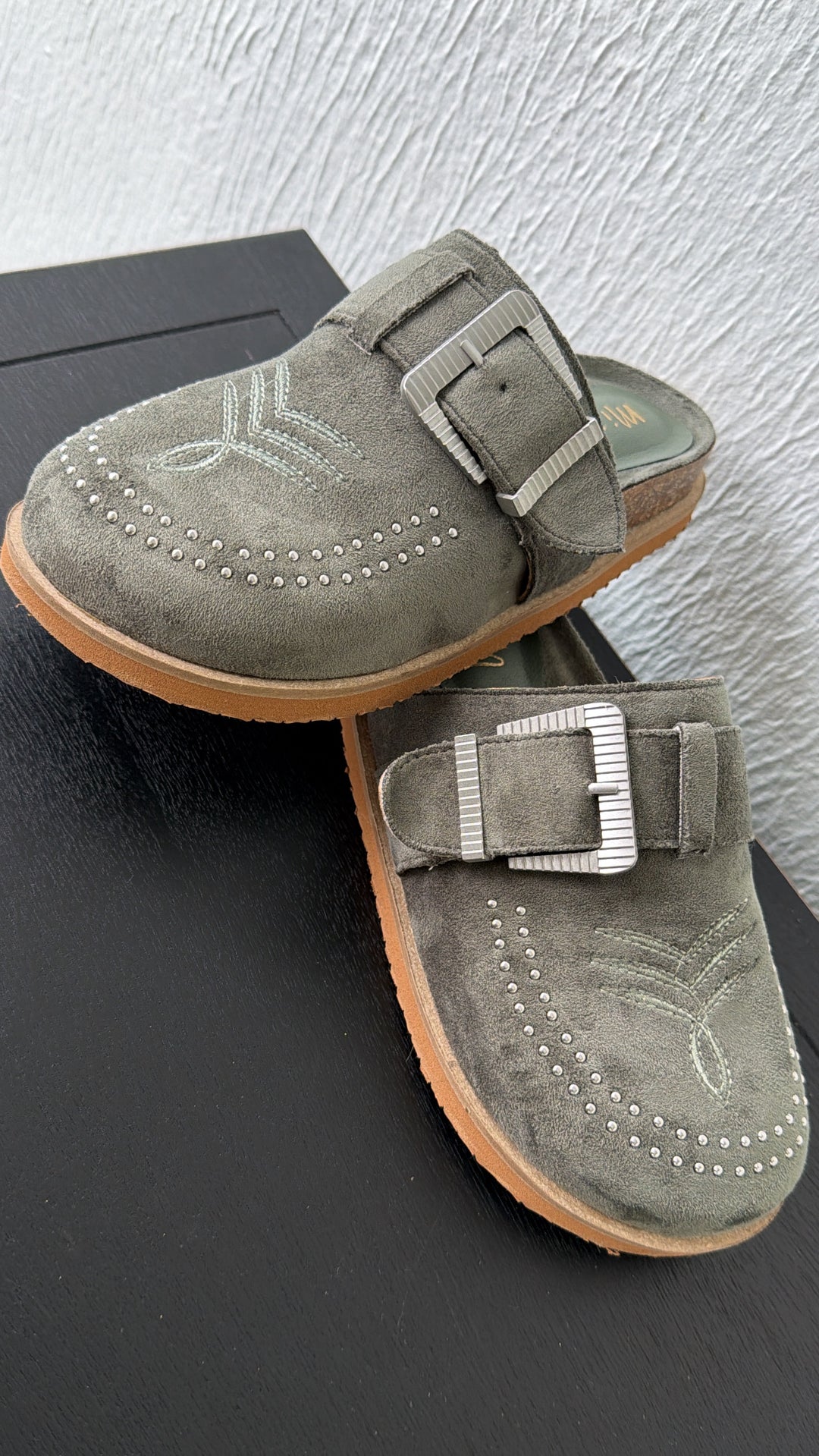 Joleen Studded Clog, Olive